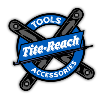 Logo of Tite-Reach Tools and Accessories with crossed wrenches and a blue banner.