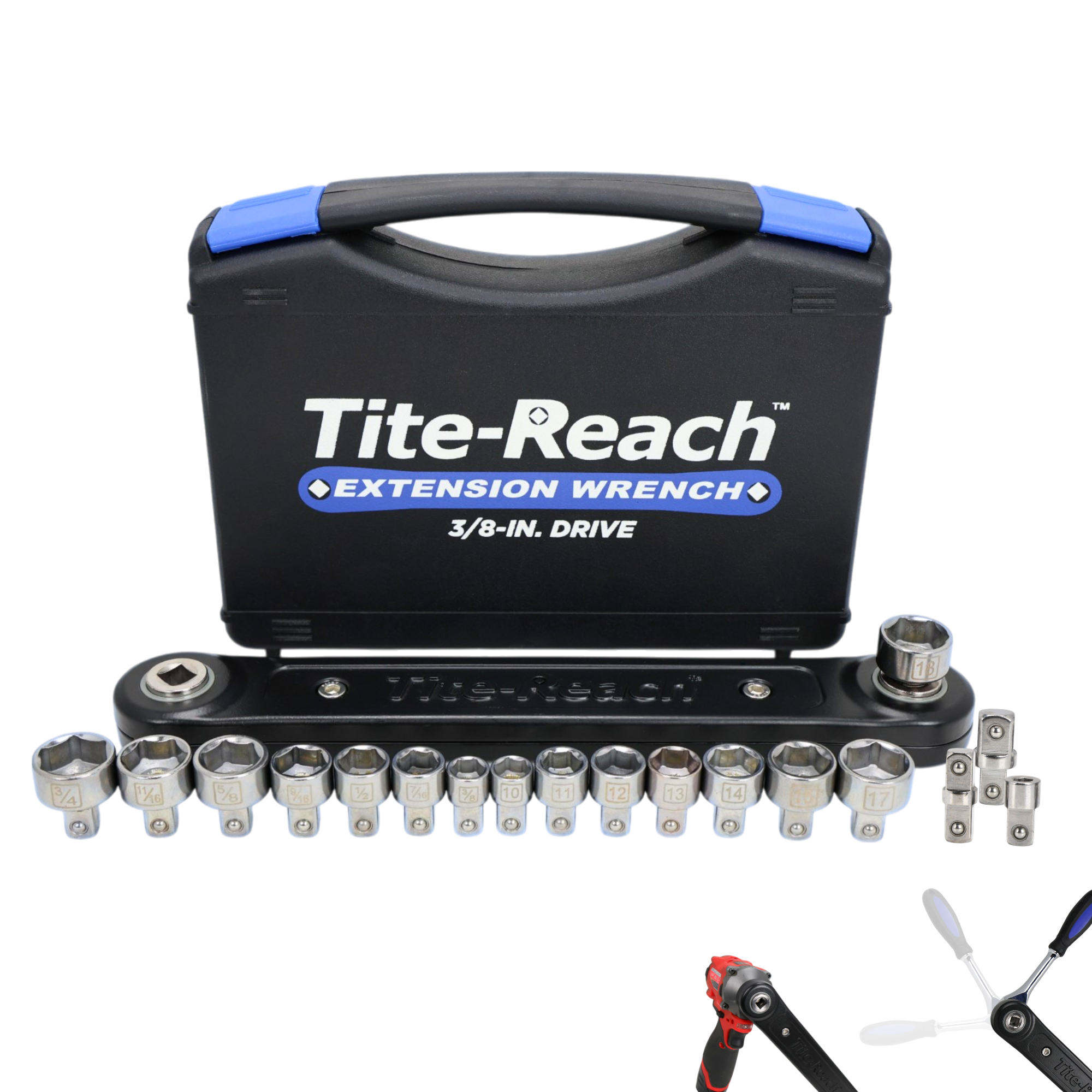 3/8" Extension Wrench & Socket Set-Tite-Reach®