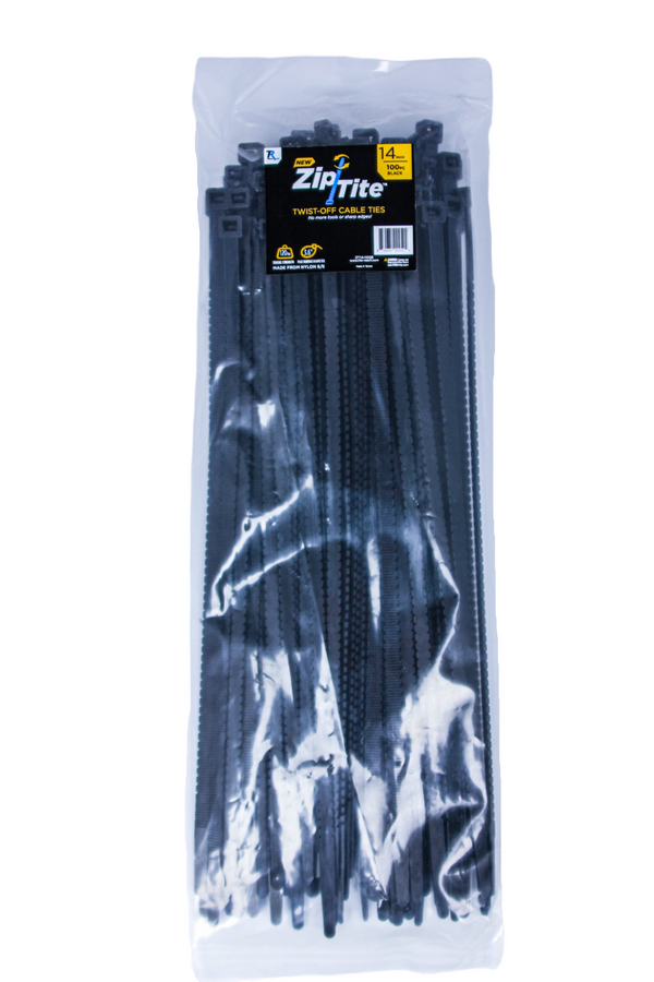 14" Heavy Duty Zip-Tite Cable Tie - Black