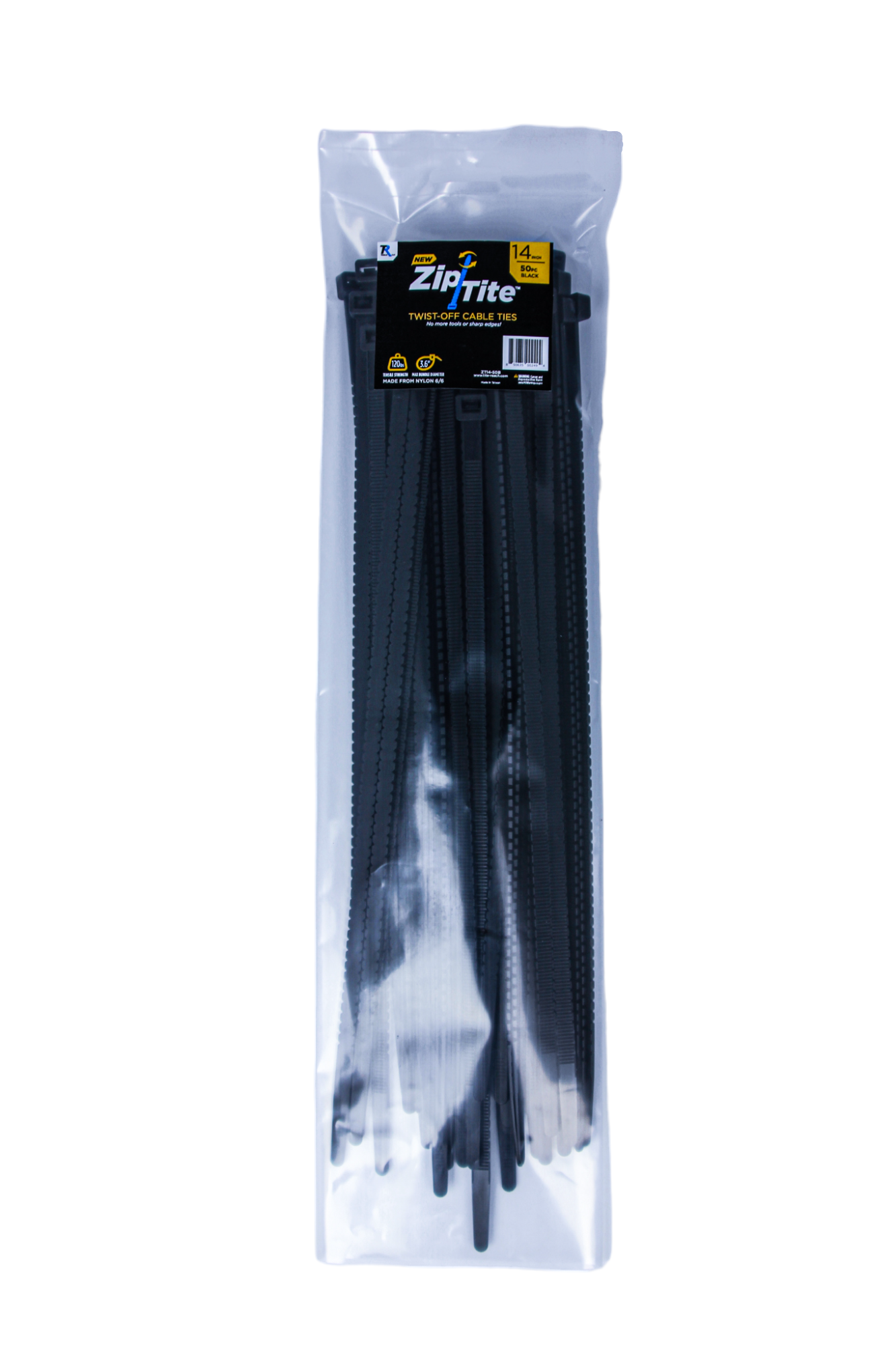 14" Heavy Duty Zip-Tite Cable Tie - Black-Tite-Reach®