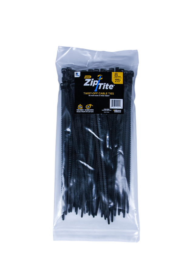 8" Standard Duty Zip-Tite Cable Tie - Black-Tite-Reach®