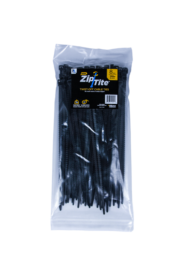 8" Standard Duty Zip-Tite Cable Tie - Black