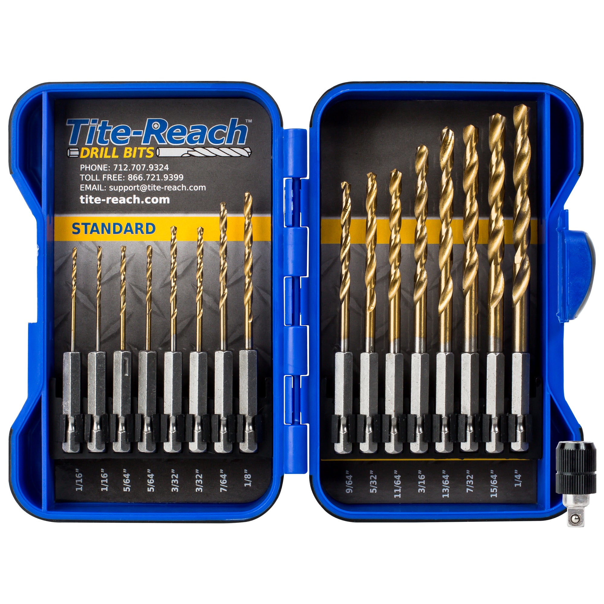 1/4" HEX Standard Drill Bit Set-Tite-Reach®