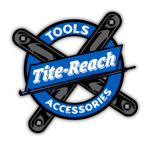 Logo of Tite-Reach Tools and Accessories with crossed wrenches and a blue banner.